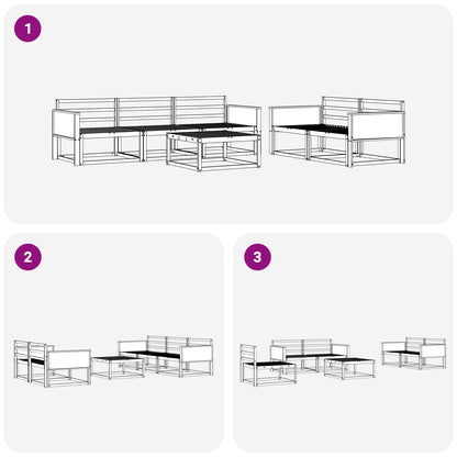 Set di divani da esterno 6 pcs Naturale | homemem39