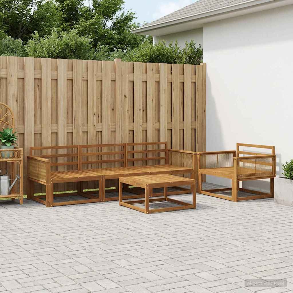Set di divani da esterno 6 pcs Naturale