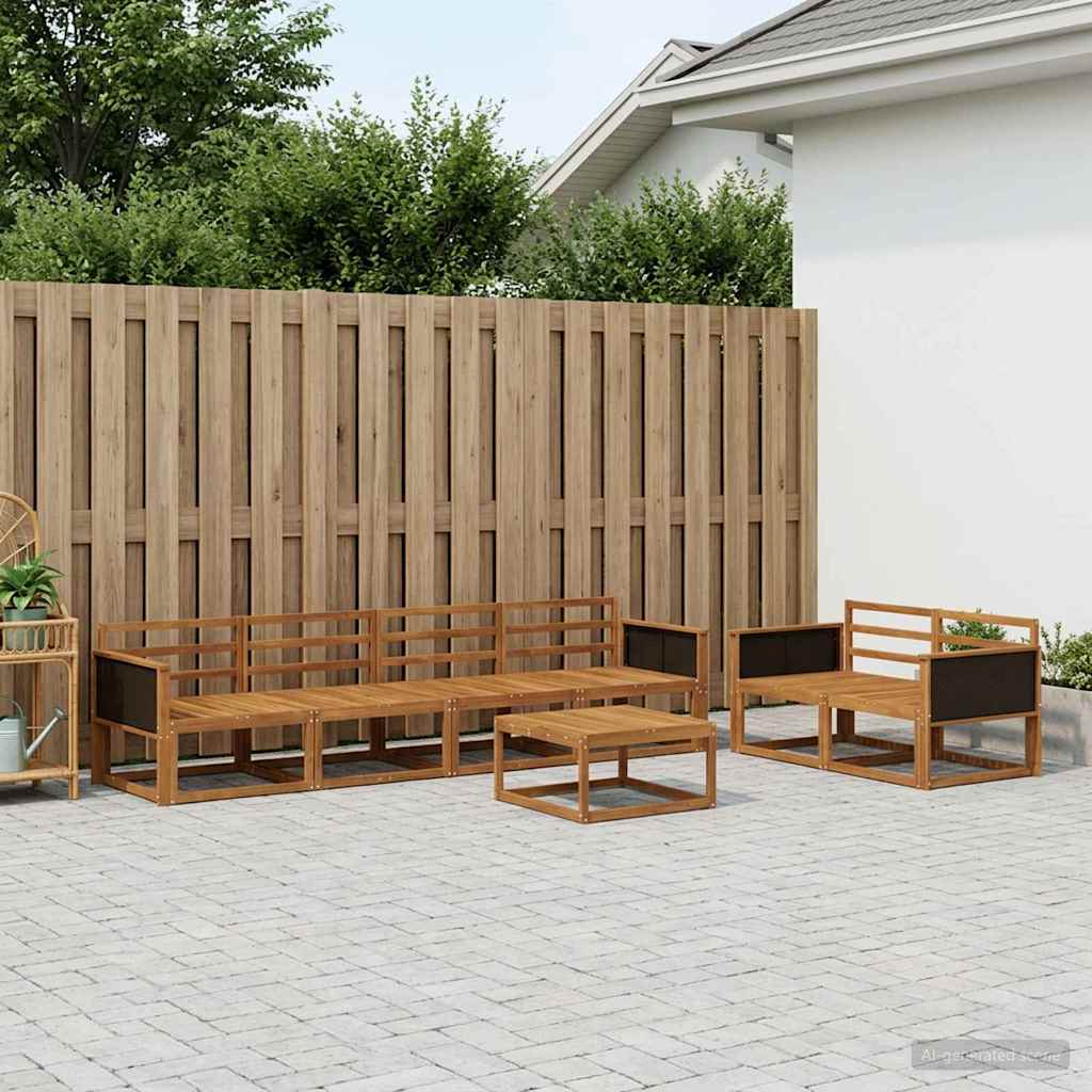Set di divani da esterno 7 pcs Naturale | homemem39