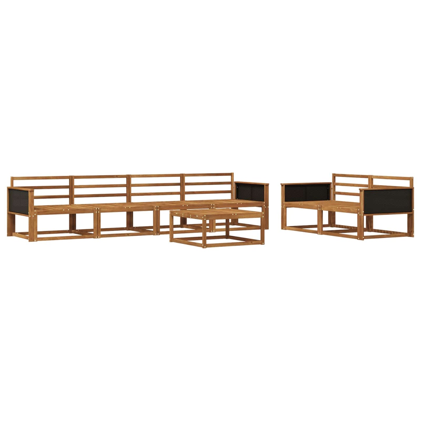 Set di divani da esterno 7 pcs Naturale | homemem39