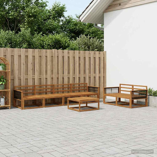 Set di divani da esterno 7 pcs Naturale | homemem39