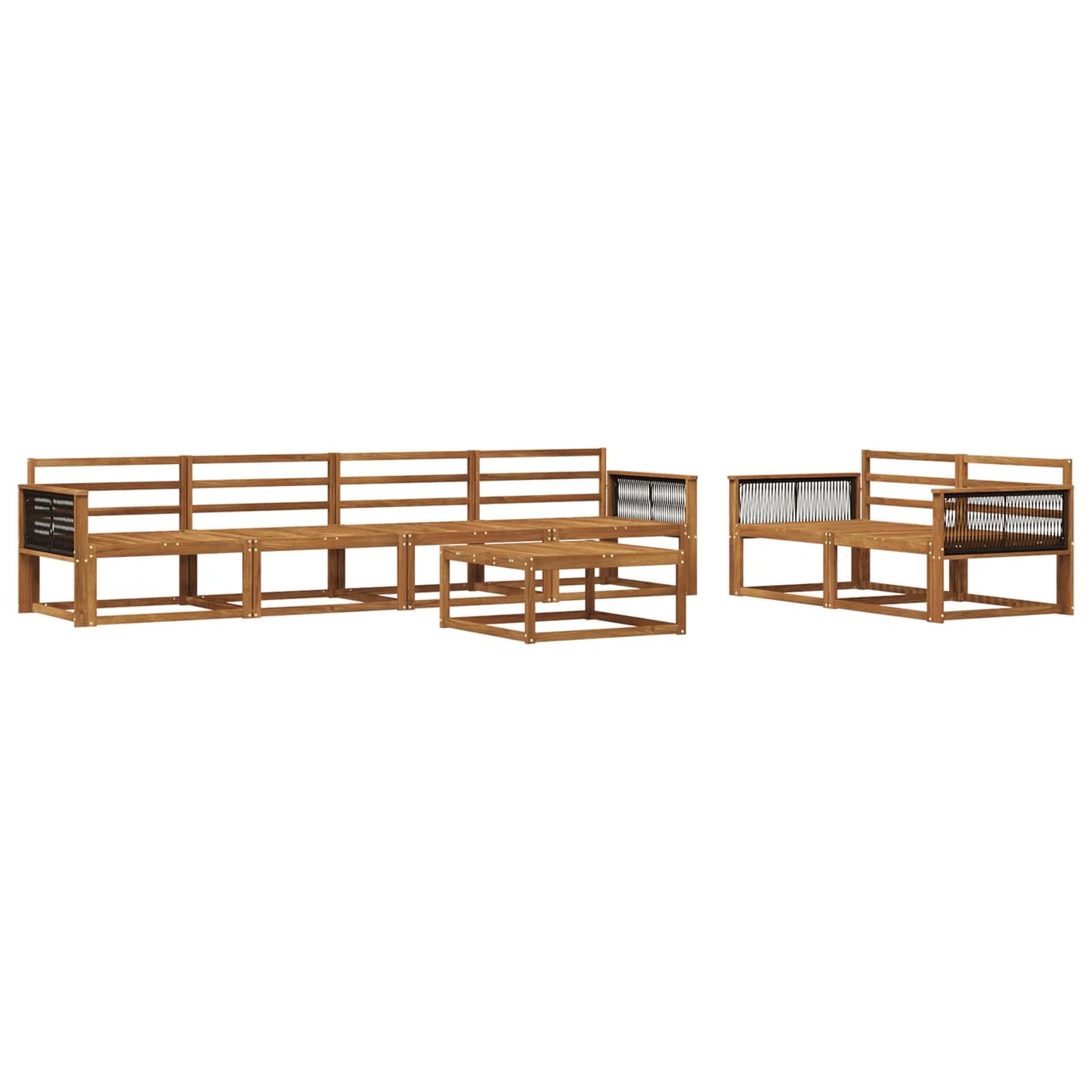Set di divani da esterno 7 pcs Naturale | homemem39