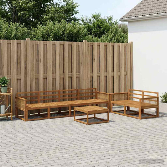 Set di divani da esterno 7 pcs Naturale | homemem39