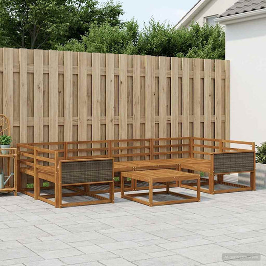 Set di divani da esterno 7 pcs Naturale | homemem39