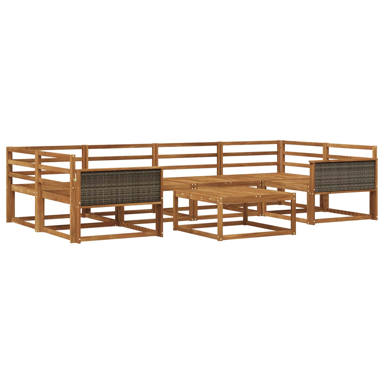 Set di divani da esterno 7 pcs Naturale | homemem39