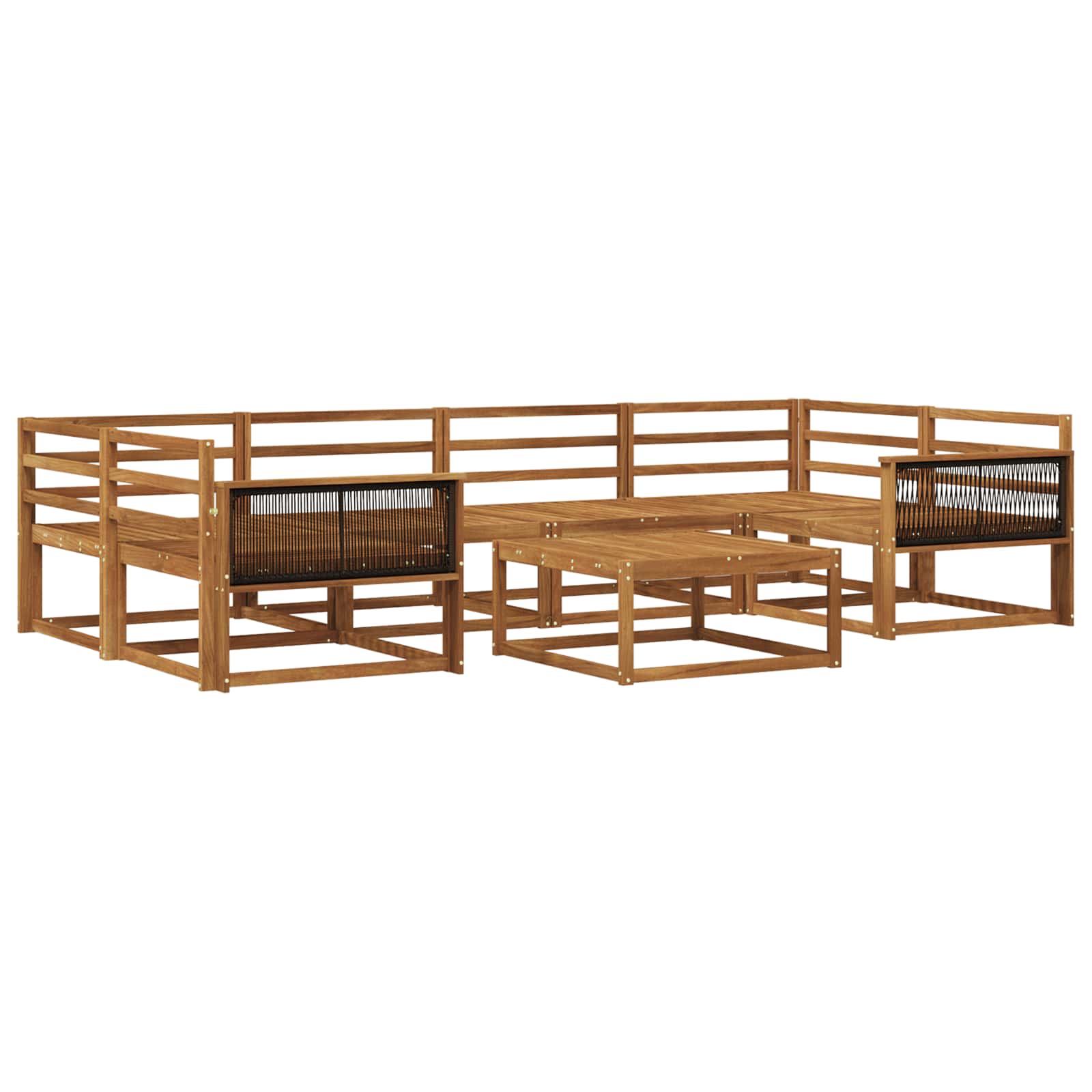 Set di divani da esterno 7 pcs Naturale | homemem39