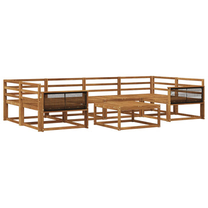 Set di divani da esterno 7 pcs Naturale | homemem39