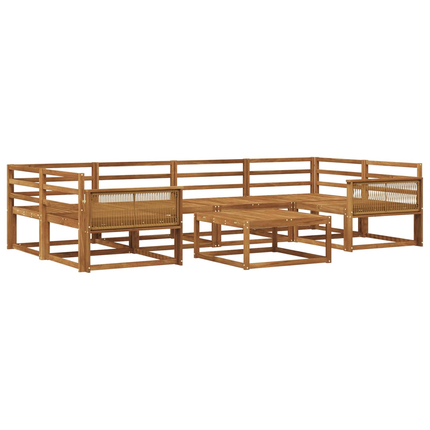 Set di divani da esterno 7 pcs Naturale | homemem39