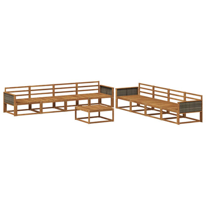 Set di divani da esterno 9 pcs Naturale | homemem39