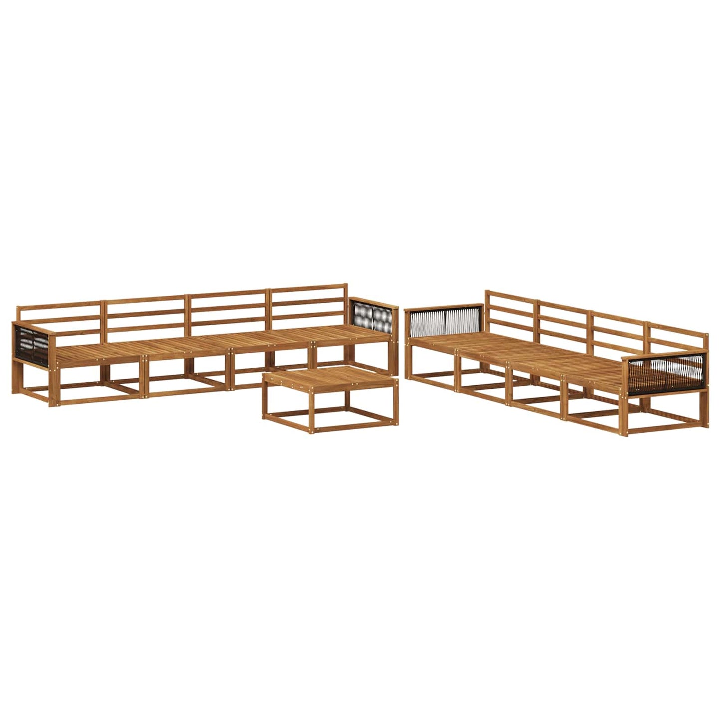 Set di divani da esterno 9 pcs Naturale | homemem39