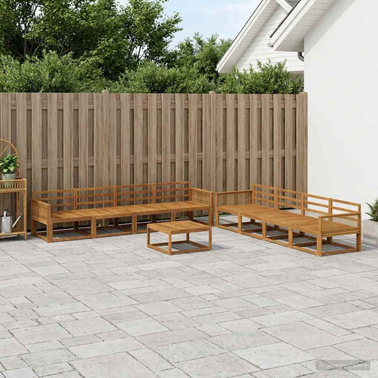 Set di divani da esterno 9 pcs Naturale | homemem39