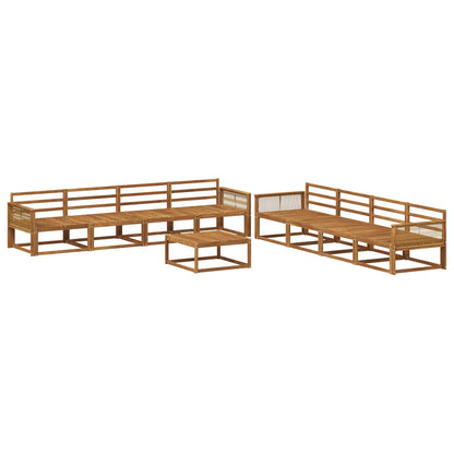 Set di divani da esterno 9 pcs Naturale | homemem39