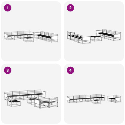 Set di divani da esterno 9 pcs Naturale | homemem39