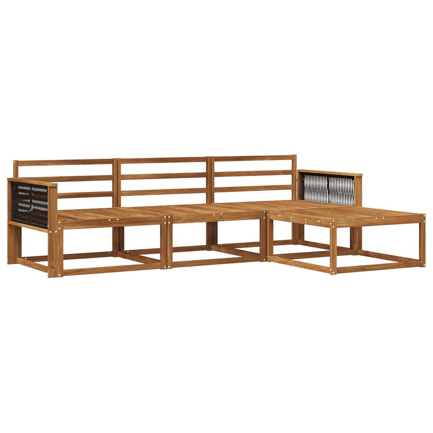 Set di divani da esterno 4 pcs Naturale