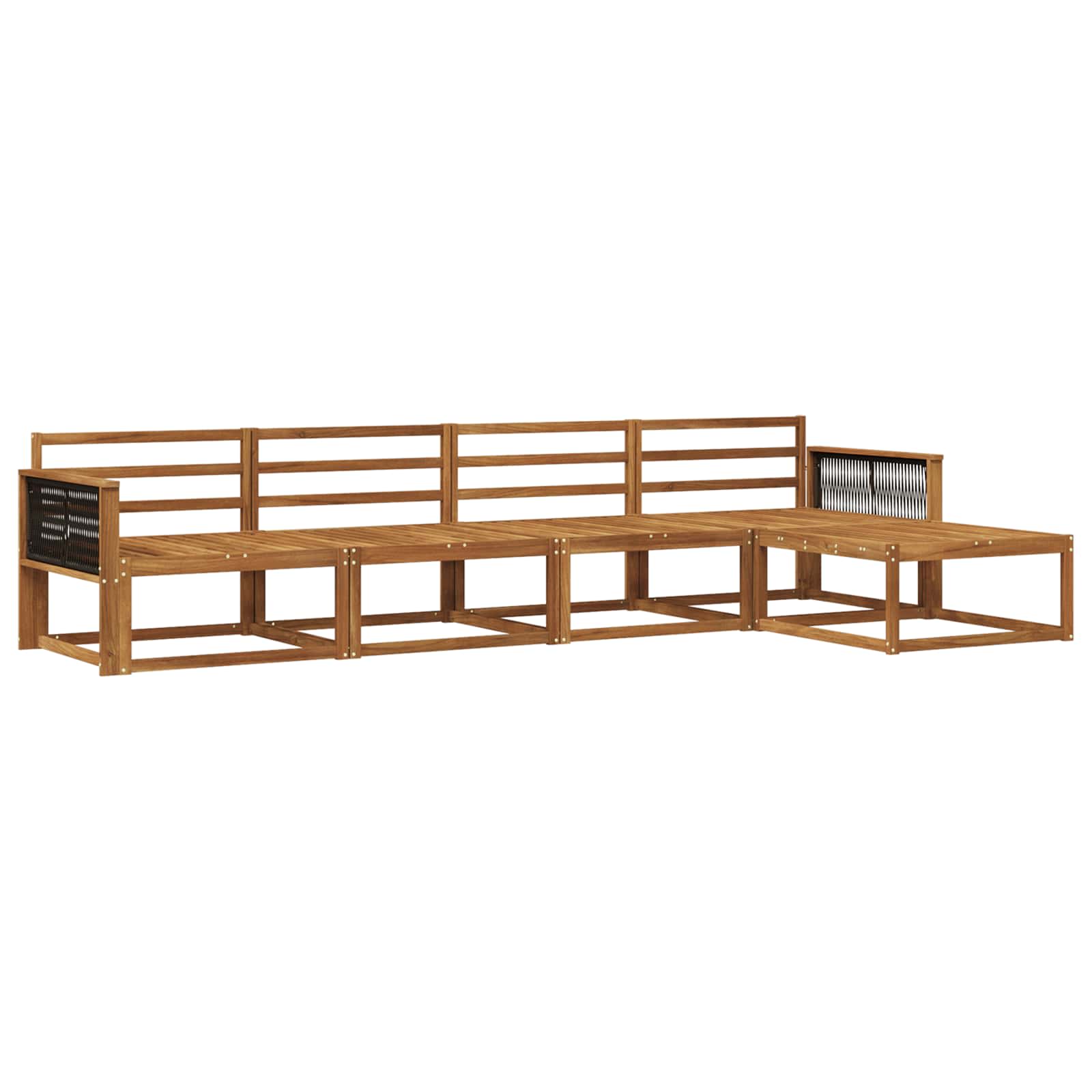 Set di divani da esterno 5 pcs Naturale | homemem39