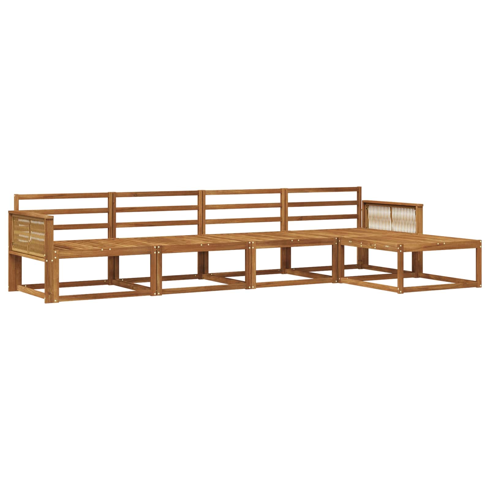 Set di divani da esterno 5 pcs Naturale | homemem39