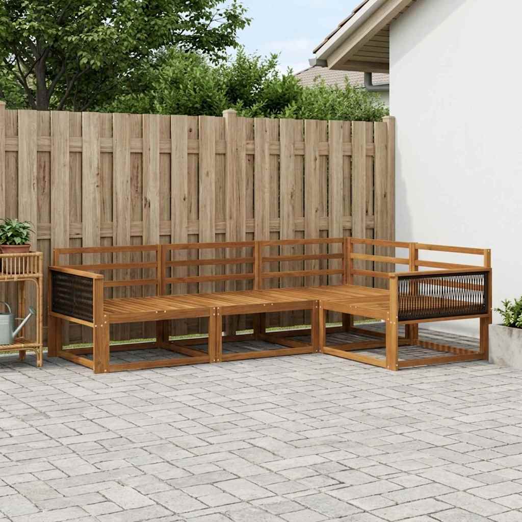 Set di divani da esterno 4 pcs Naturale | homemem39