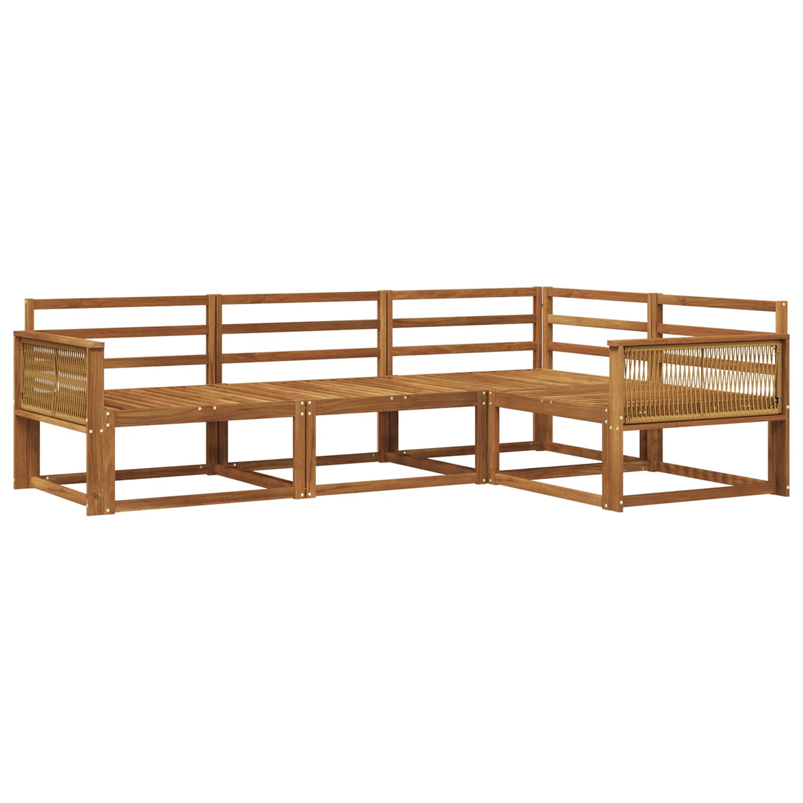 Set di divani da esterno 4 pcs Naturale | homemem39