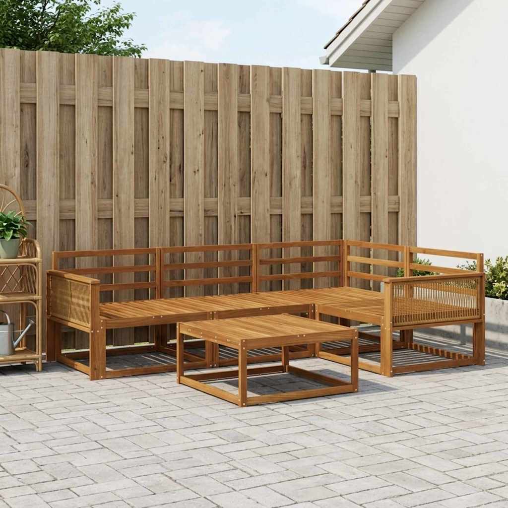 Set di divani da esterno 5 pcs Naturale