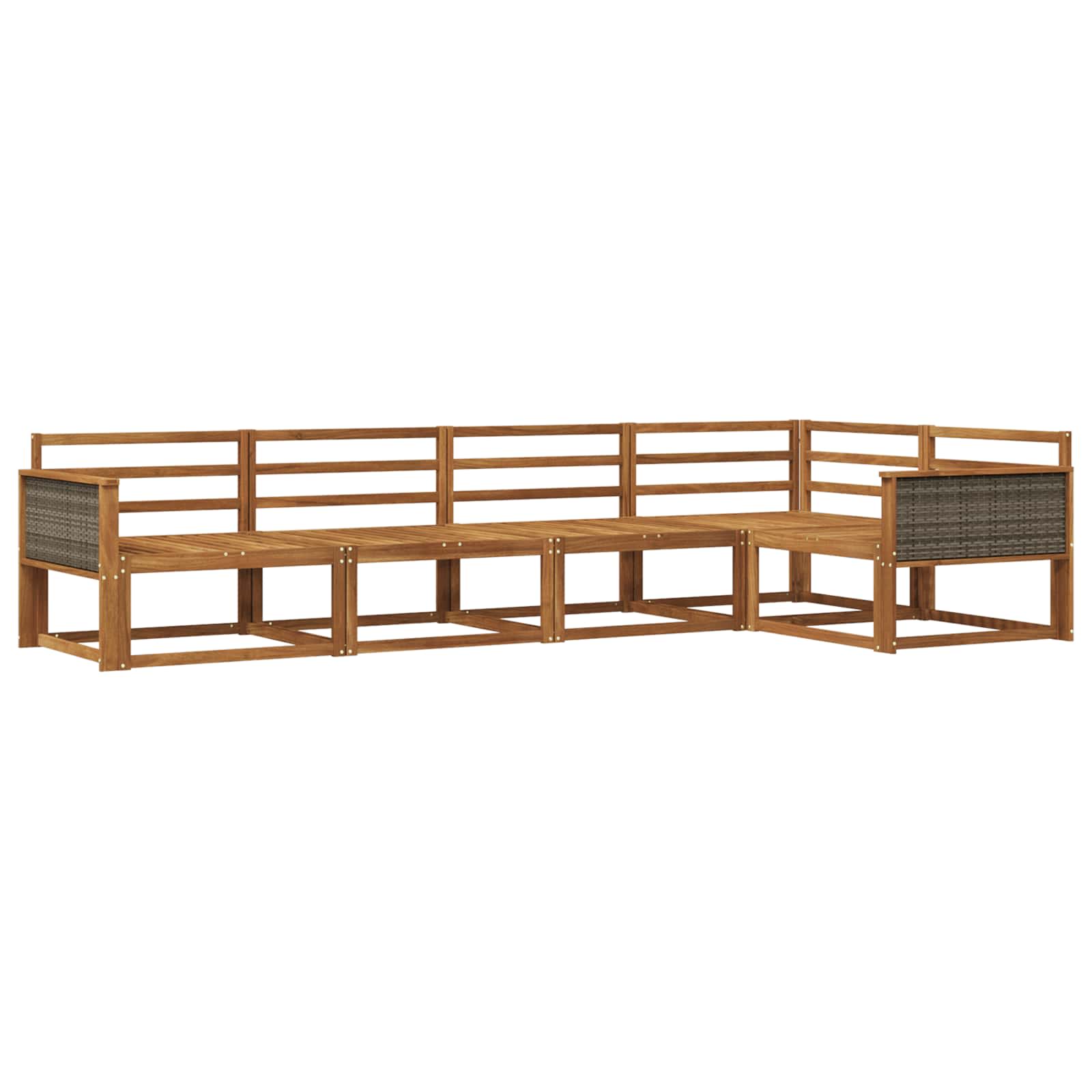 Set di divani da esterno 5 pcs Naturale | homemem39