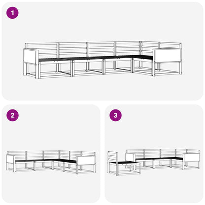 Set di divani da esterno 5 pcs Naturale | homemem39
