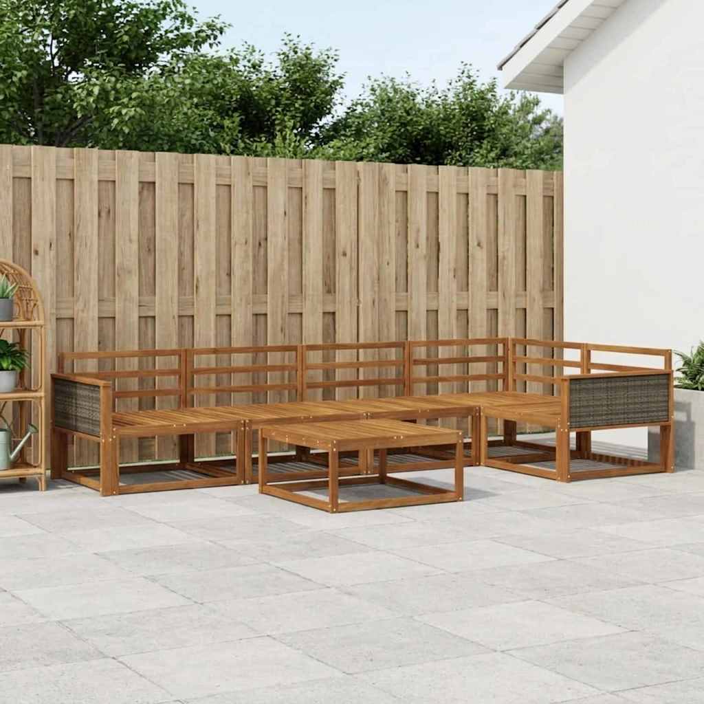 Set di divani da esterno 6 pcs Naturale | homemem39