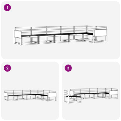 Set di divani da esterno 6 pcs Naturale | homemem39