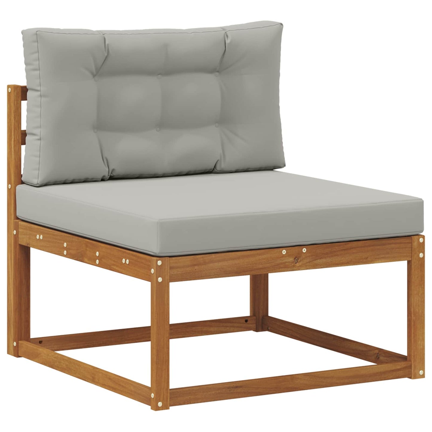 Set di divani da esterno 7 pcs Naturale e Grigio chiaro | homemem39