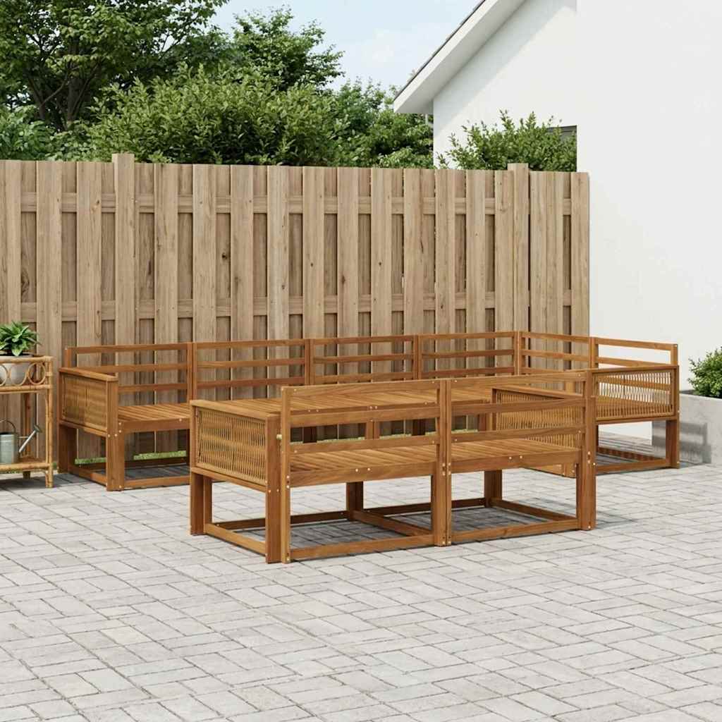 Set di divani da esterno 7 pcs Naturale | homemem39