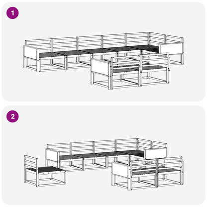 Set di divani da esterno 8 pcs Naturale | homemem39