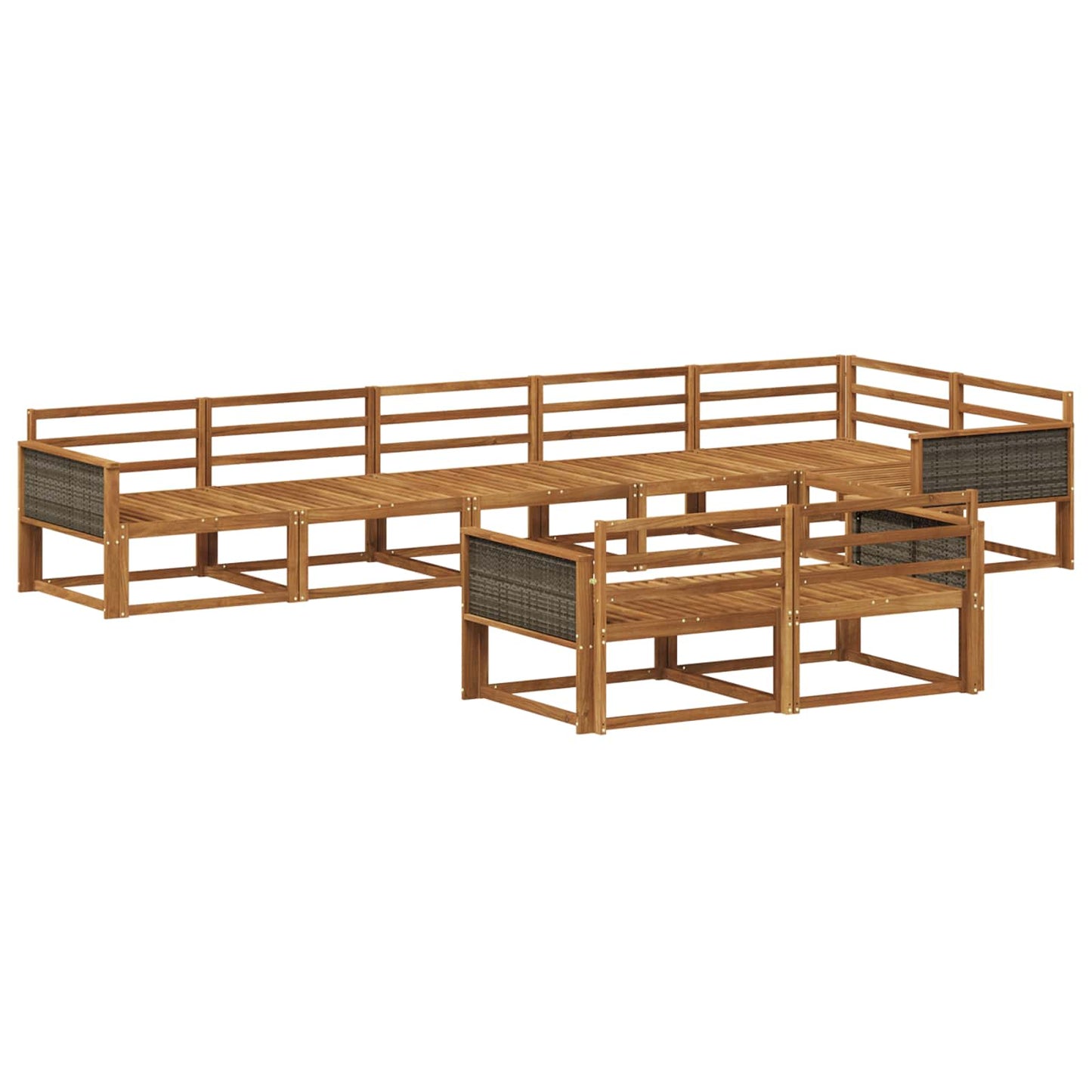 Set di divani da esterno 8 pcs Naturale | homemem39