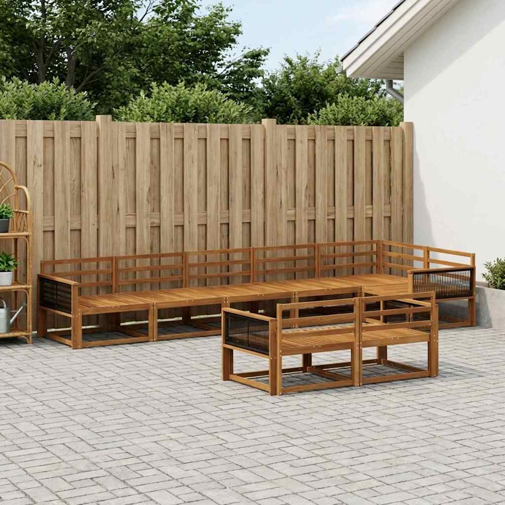 Set di divani da esterno 8 pcs Naturale | homemem39