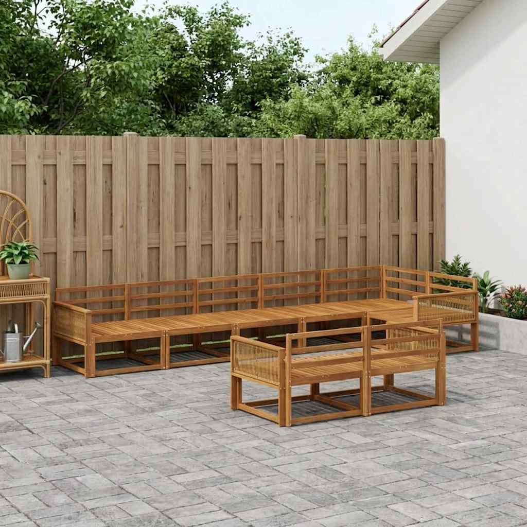 Set di divani da esterno 8 pcs Naturale | homemem39