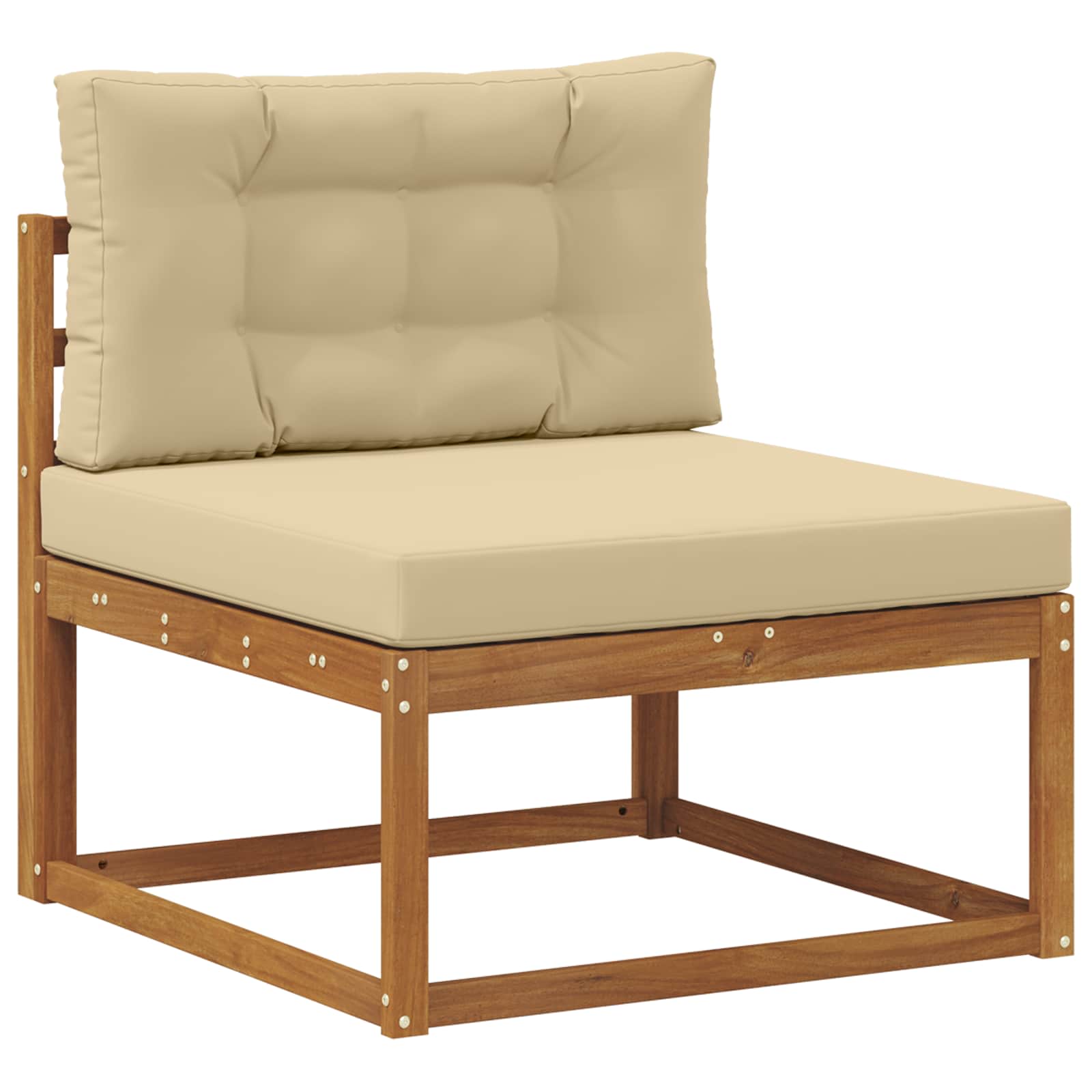 Set di divani da esterno con cuscino 9 pcs Naturale e Beige | homemem39