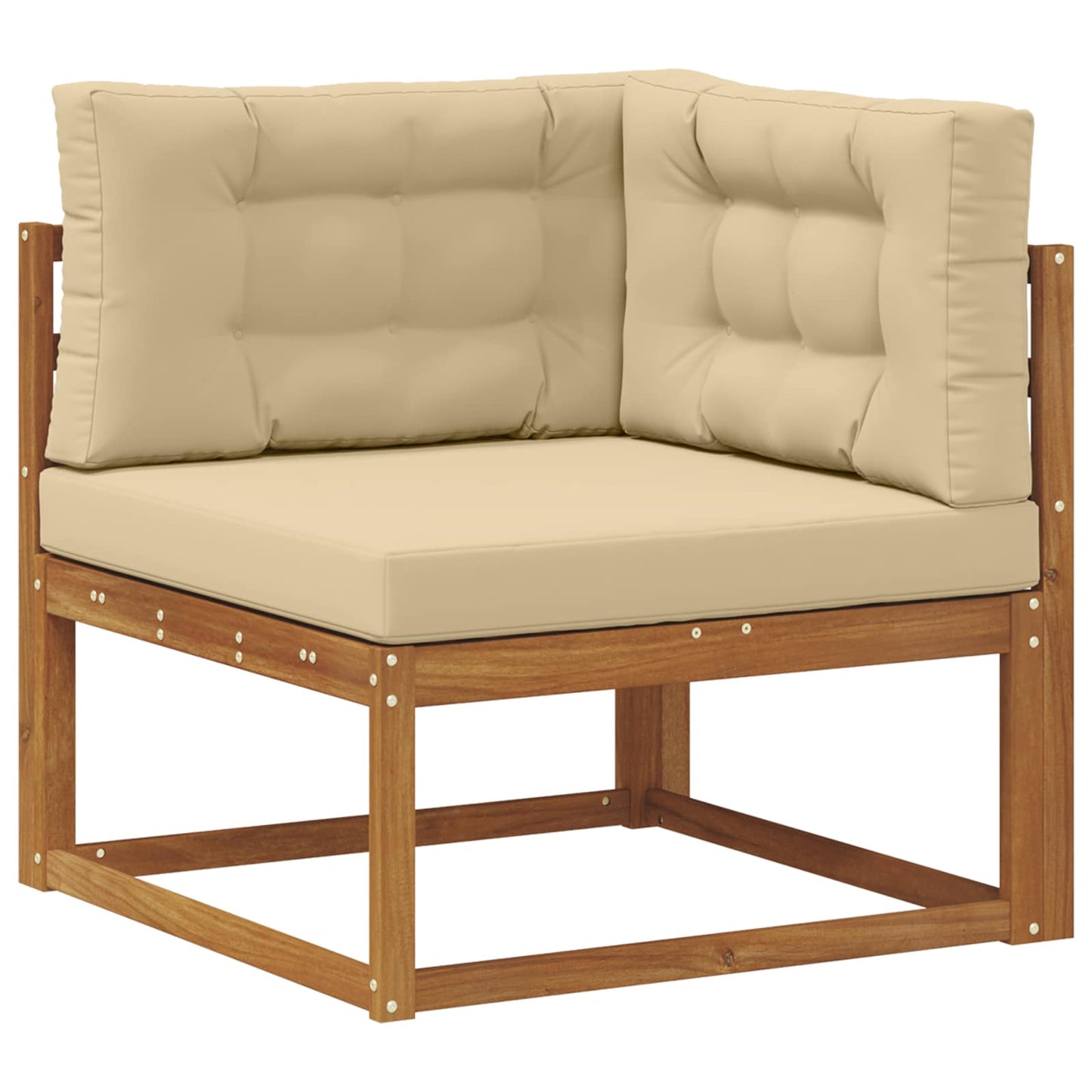 Set di divani da esterno con cuscino 9 pcs Naturale e Beige | homemem39