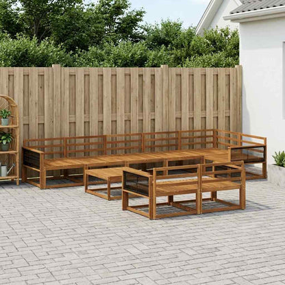 Set di divani da esterno 9 pcs Naturale | homemem39