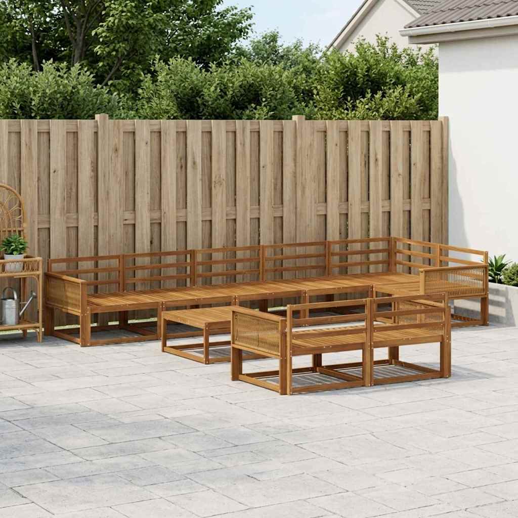 Set di divani da esterno 9 pcs Naturale | homemem39