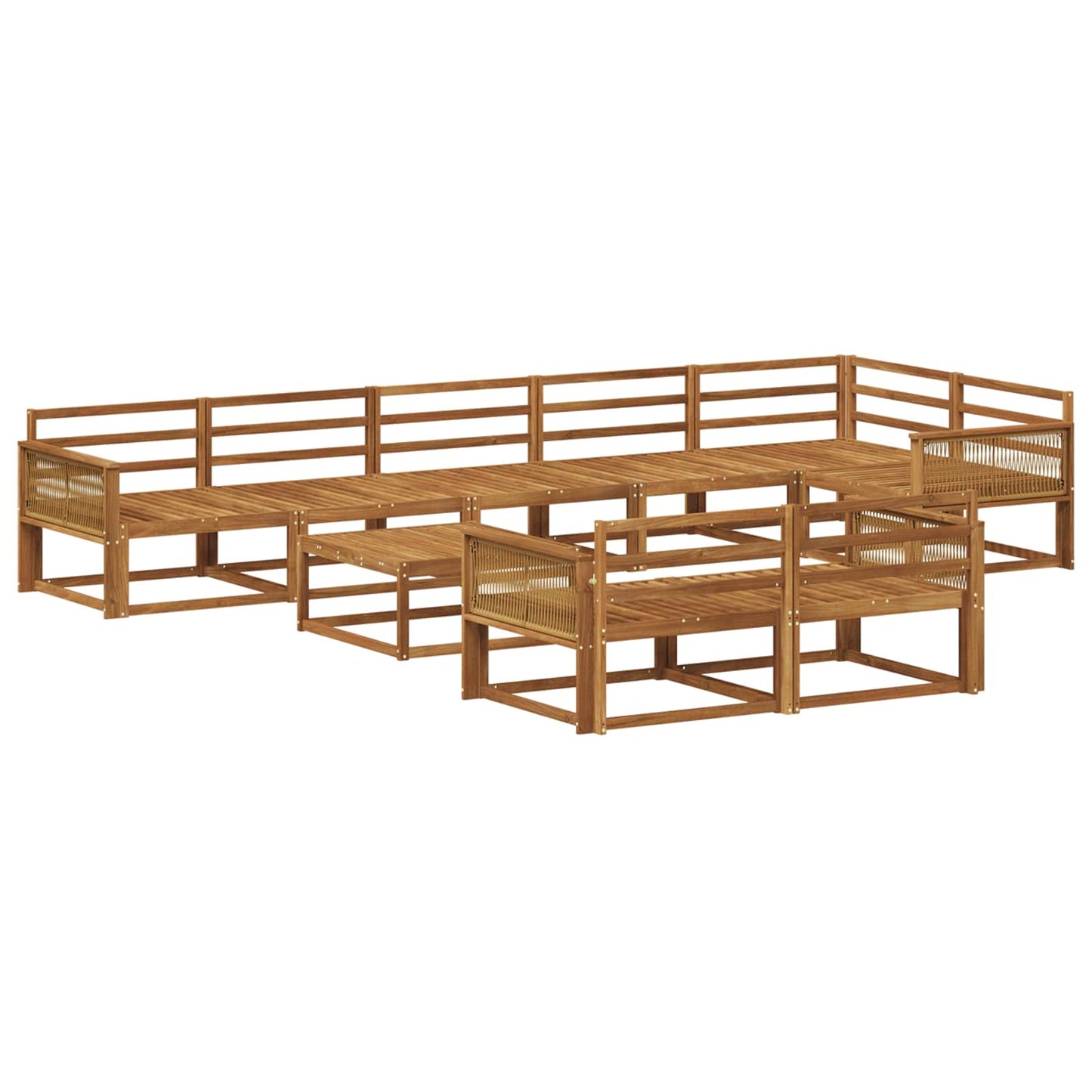 Set di divani da esterno 9 pcs Naturale | homemem39