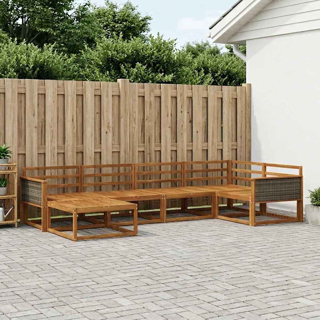 Set di divani da esterno 6 pcs Naturale | homemem39