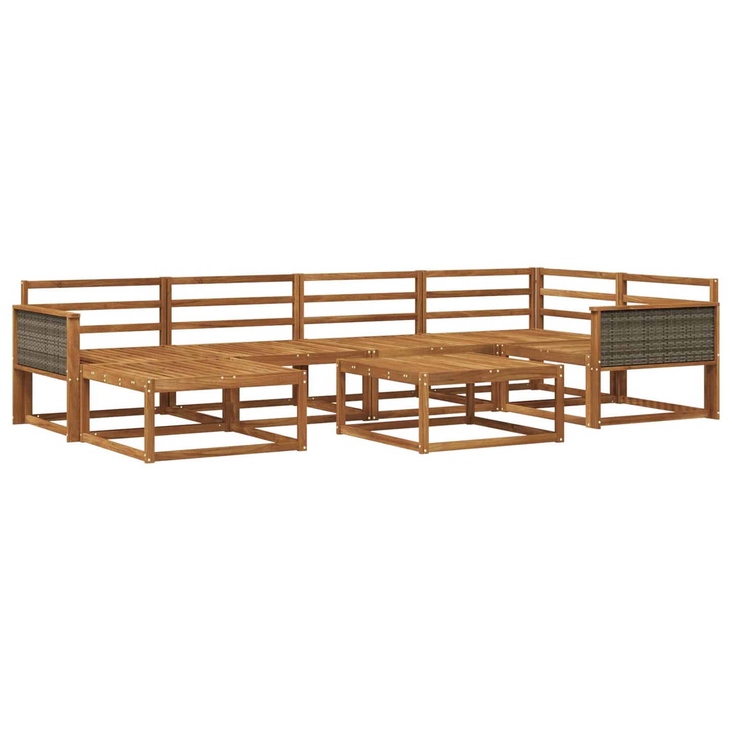 Set di divani da esterno 7 pcs Naturale | homemem39