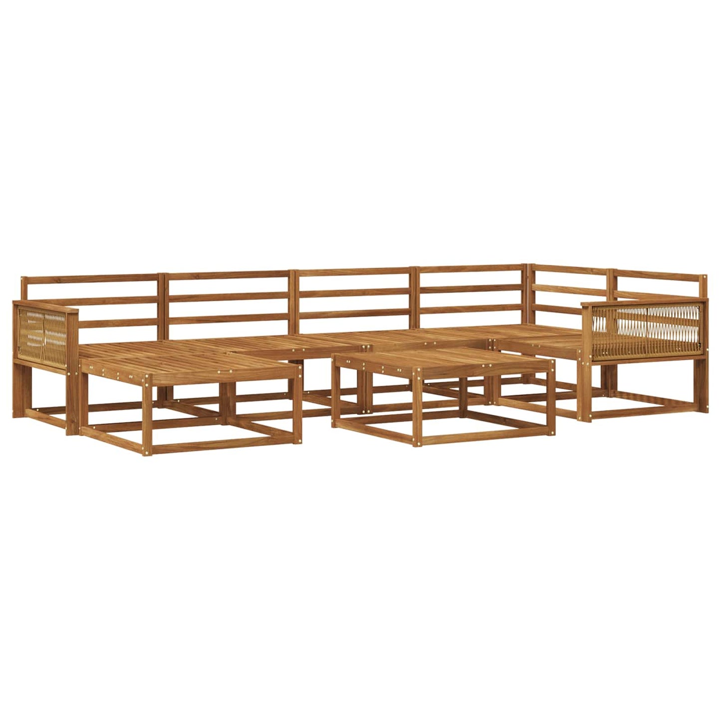 Set di divani da esterno 7 pcs Naturale