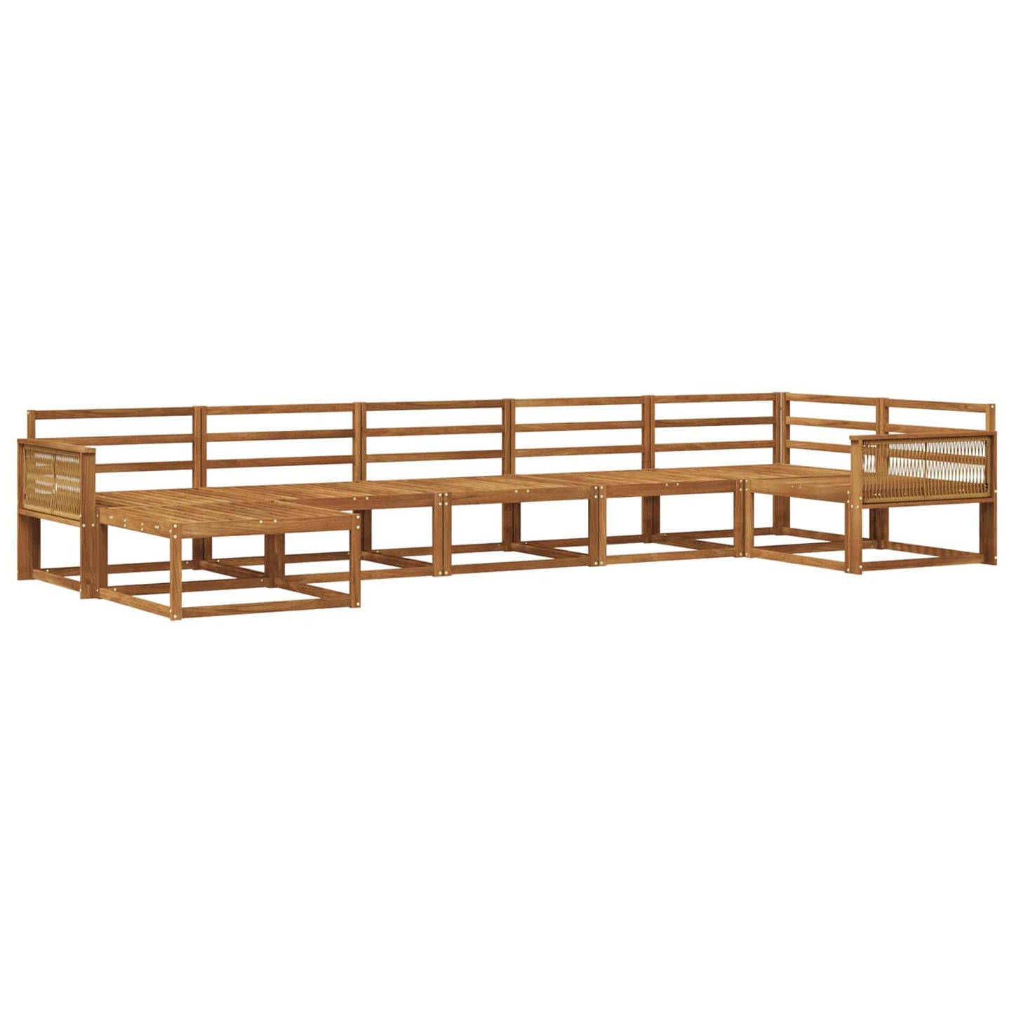 Set di divani da esterno 7 pcs Naturale | homemem39