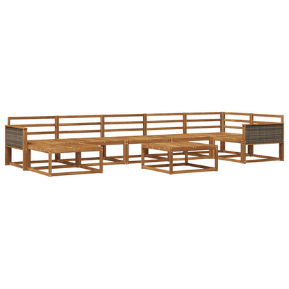 Set di divani da esterno 8 pcs Naturale