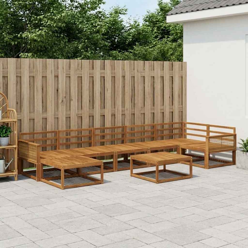 Set di divani da esterno 8 pcs Naturale | homemem39