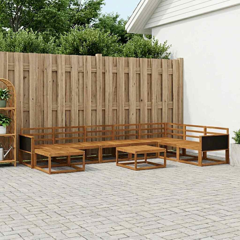 Set di divani da esterno 9 pcs Naturale | homemem39