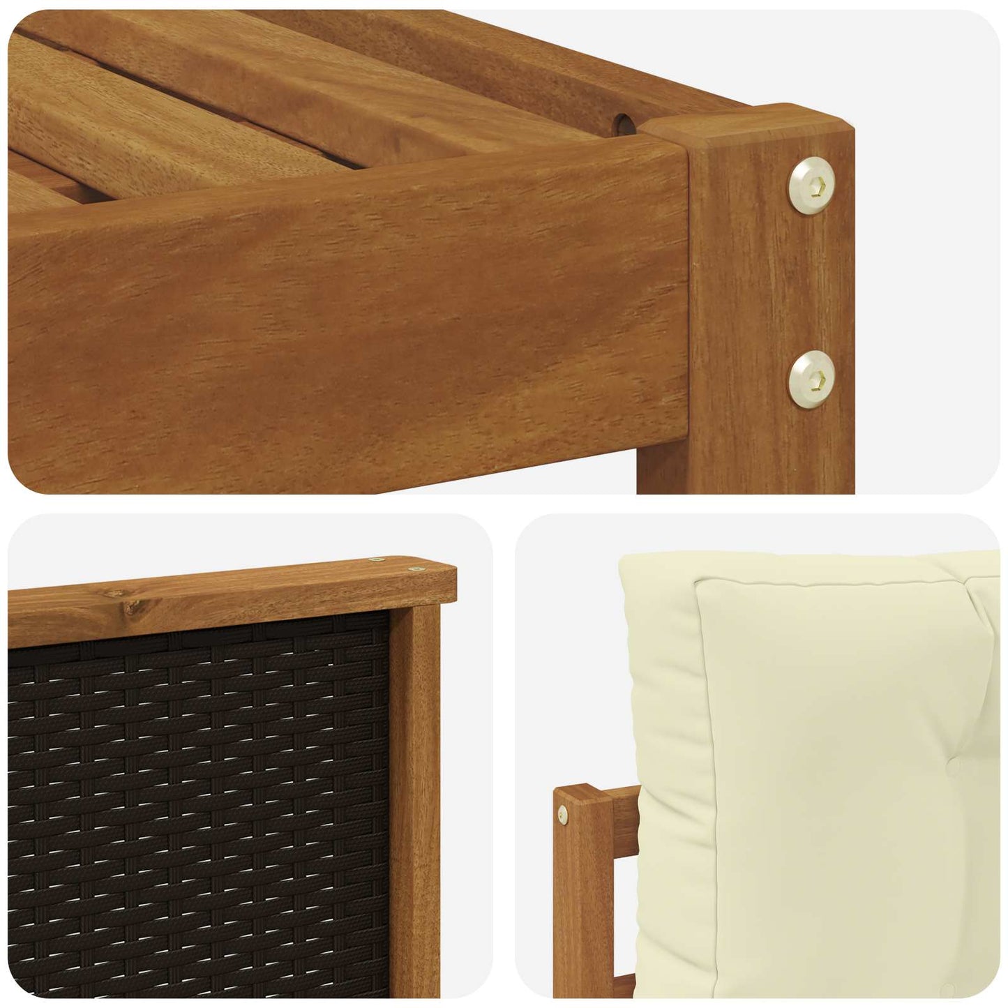 Set di divani da esterno 9 pcs Legno di Acacia Massello | homemem39