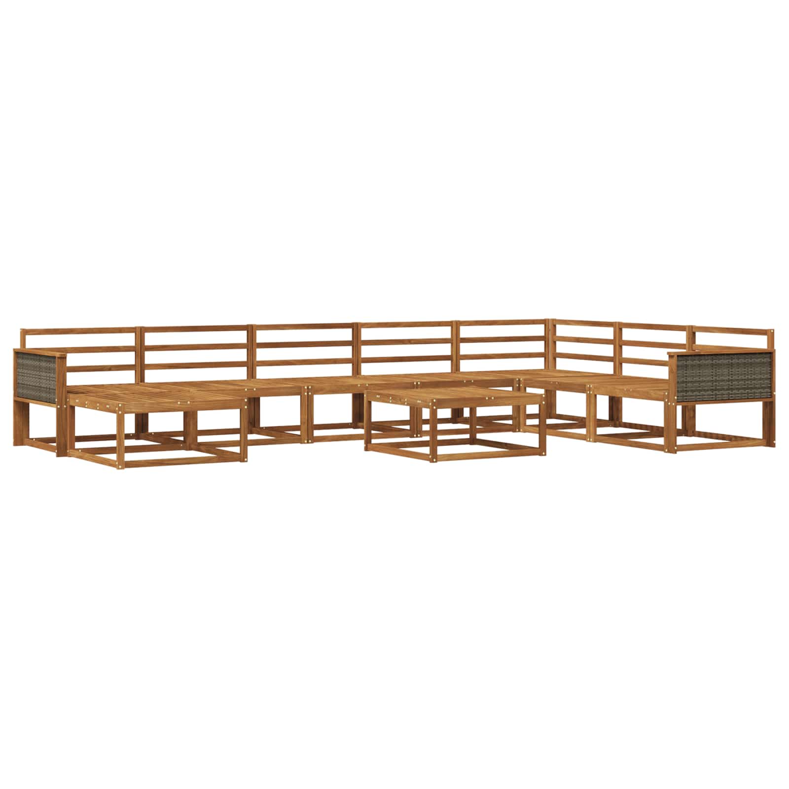 Set di divani da esterno 9 pcs Naturale | homemem39