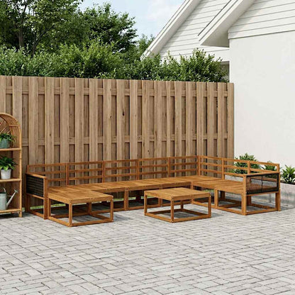 Set di divani da esterno 9 pcs Naturale | homemem39