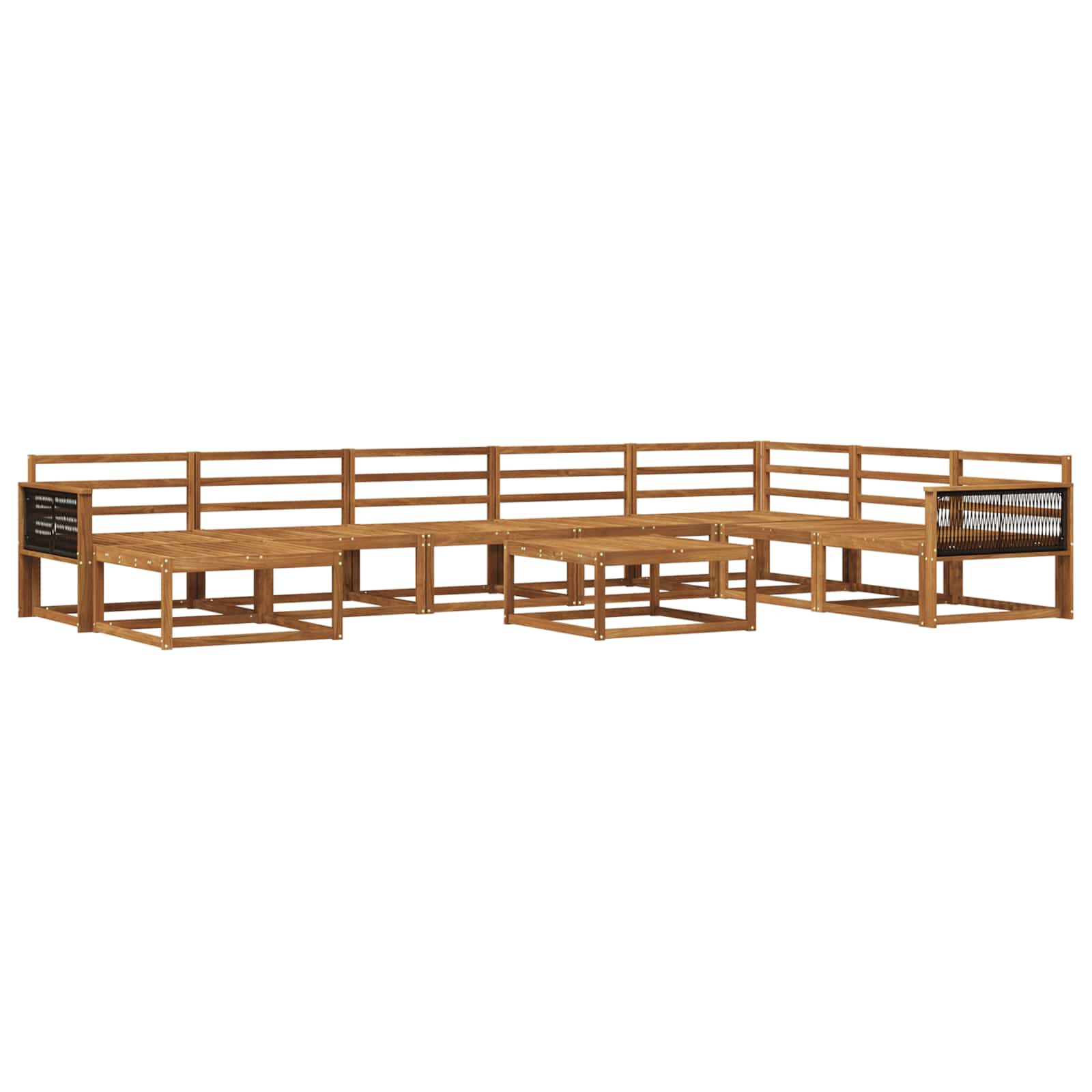 Set di divani da esterno 9 pcs Naturale | homemem39