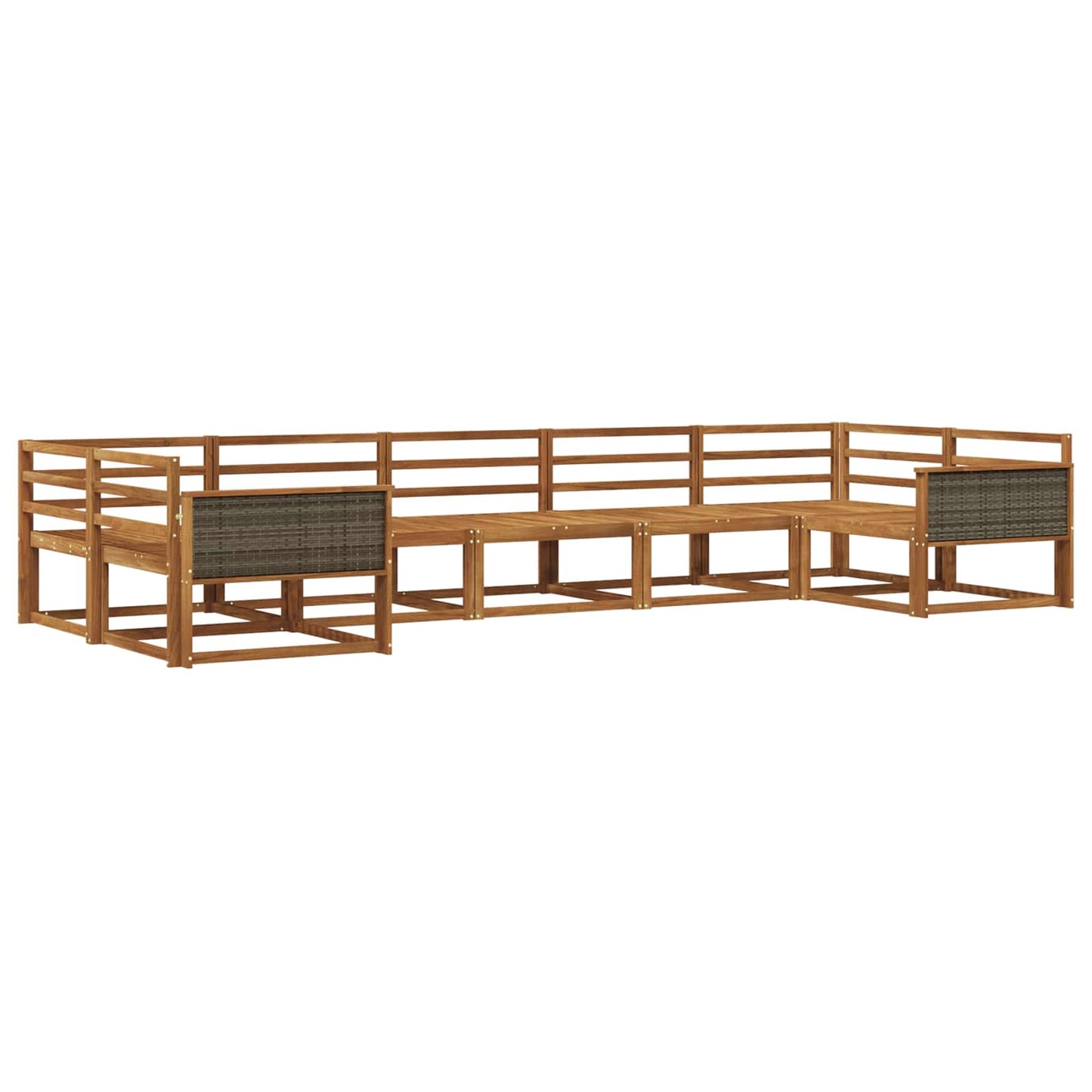Set di divani da esterno 7 pcs Naturale | homemem39